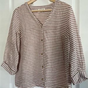 Artisan NY Striped Linen Shirt